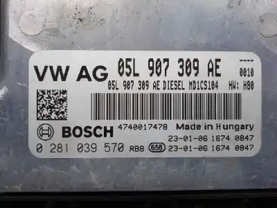 Автозапчасти б/у блок управления двигателем за man tge kasten (uy) 2.0 tdi ссылки oem iam 0281039570 - 05l907309ae - md1cs104  md1cs104