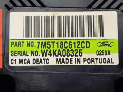 Second-hand car spare part climate control for ford kuga (cbv) 2.0 tdci cat oem iam references 7m5t18c612cd  