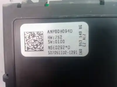 Pezzo di ricambio per auto di seconda mano modulo elettronico per seat altea xl (5p5, 5p8) 1.6 riferimenti oem iam 1k09535498  
