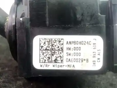 Second-hand car spare part windshiel wiper switch for seat altea xl (5p5, 5p8) 1.6 oem iam references 1k0953513  
