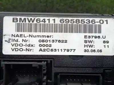 Peça sobressalente para automóvel em segunda mão comando de sofagem (chauffage / ar condicionado) por bmw 3 (e90) 320 d referências oem iam 6411695853601 - a2c53117977  