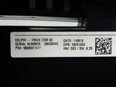 Peça sobressalente para automóvel em segunda mão comando de sofagem (chauffage / ar condicionado) por citroen c4 lim. 1.6 hdi fap referências oem iam 9666027477  