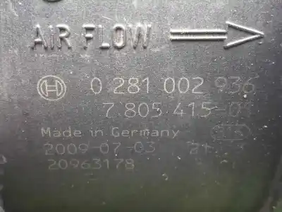 Second-hand car spare part flowmeter for bmw x3 (e83) 2.0 turbodiesel cat oem iam references 0281002936 - 780541501  