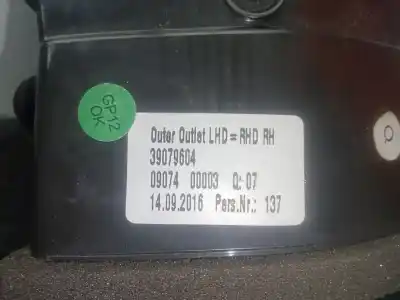 Автозапчастина б/у аератор для opel astra k (b16) 1.4 turbo (68) посилання на oem iam 39079604  