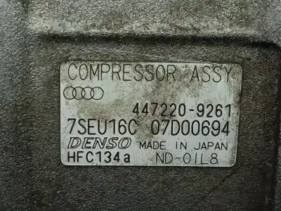 Автозапчастина б/у компресор кондиционера для audi a8 d3 (4e2, 4e8) 3.7 quattro посилання на oem iam 4472209261 denso - 6.canales 7seu16c