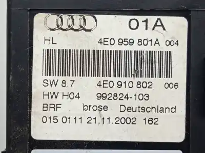 Автозапчастина б/у двиг скла задне ліво для audi a8 d3 (4e2, 4e8) 3.7 quattro посилання на oem iam 4e0959801a - 4e0910802 - 992834103  
