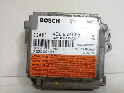 Автозапчастина б/у блок управління подушками безпеки для audi a8 d3 (4e2, 4e8) 3.7 quattro посилання на oem iam 4e0959655 - 4e0910655 - 0285001512