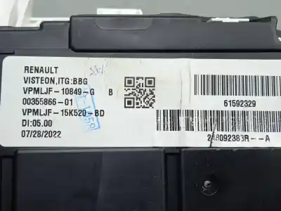 Автозапчастина б/у панель інструментів для dacia spring ev (b6m1) посилання на oem iam 61592329 - 248092383r - 00355866  