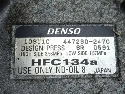 Second-hand car spare part air conditioning compressor for toyota hilux vii pick-up (_n1_, _n2_, _n3_) 2.5 d-4d (kun15, kun35) oem iam references 10s11c - 4472802470 - 8r0591  7.canales Second-hand car spare part air conditioning compressor for toyota hilux vii pick-up (_n1_, _n2_, _n3_) 2.5 d-4d (kun15, kun35) oem iam references 10s11c - 4472802470 - 8r0591  7.canales