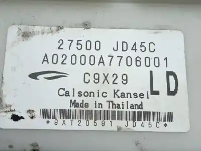 Second-hand car spare part climate control for nissan qashqai / qashqai +2 i (j10, nj10, jj10e) 1.5 dci oem iam references 27500jd45c  