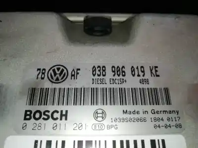 Автозапчастина б/у ЕБУ КОНТРОЛЕР ДВИГУНА для SKODA SUPERB I (3U4)  Посилання на OEM IAM 038906019KE - 0281011201  