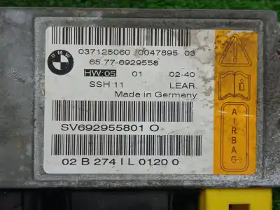 Second-hand car spare part airbag control unit for bmw 7 (e65, e66, e67) 730 d oem iam references 65776929558 - 0371250600039937  