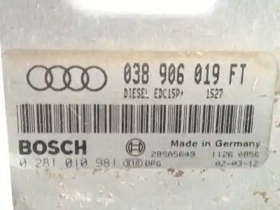 Second-hand car spare part ecu engine control for audi a3 (8l1) 1.9 tdi oem iam references 038906019ft - 0281010981  