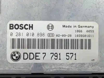 Second-hand car spare part ecu engine control for bmw 7 (e65, e66, e67) 730 d oem iam references 0281010898 - 7791571 dde7 