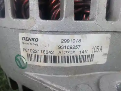 Автозапчастина б/у генератор для opel astra h gtc (a04) 1.9 cdti (l08) посилання на oem iam 93169257 105ah - polea.embrague - 6.canales 