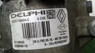 Pezzo di ricambio per auto di seconda mano compressore aria condizionata per renault megane ii ranchera familiar (km0/1_) 1.5 dci (km16, km1e) riferimenti oem iam 06207193424c - 01140543 - 8200600110 ep5 