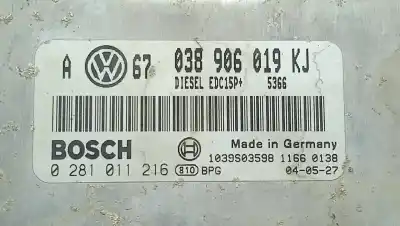 Second-hand car spare part ecu engine control for seat toledo ii (1m2) 1.9 tdi oem iam references 038906019kj - 0281011216  