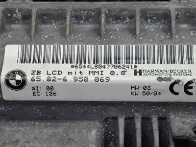 Second-hand car spare part multifunction display for bmw serie 7 (e65/e66) 3.0 turbodiesel cat oem iam references 65826950069  