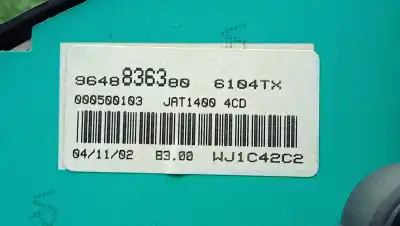 Second-hand car spare part dashboard for peugeot 206 fastback (2a/c) 2.0 hdi 90 oem iam references 9648836380 - 6104tx - wj1c42c2  
