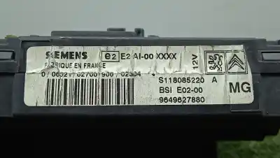 Second-hand car spare part fuse box unit for peugeot 206 fastback (2a/c) 2.0 hdi 90 oem iam references s118085220 - 9649627880  