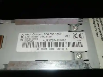 Pezzo di ricambio per auto di seconda mano impianto audio / radio cd per audi a3 (8p) 2.0 16v tdi riferimenti oem iam 8p0035186c  