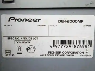 Pezzo di ricambio per auto di seconda mano impianto audio / radio cd per citroen zx 1.4 riferimenti oem iam deh2000mp  