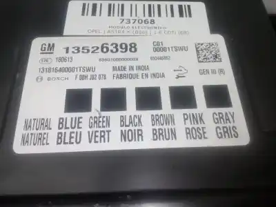 Автозапчастина б/у електронний модуль для opel astra k (b16) 1.6 cdti (68) посилання на oem iam 13526398 - 180613 - 8360100000000x - 131816400001t  