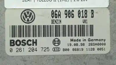 Second-hand car spare part ecu engine control for seat toledo ii (1m2) 1.8 20v oem iam references 0261204725 - 06a906018b   Second-hand car spare part ecu engine control for seat toledo ii (1m2) 1.8 20v oem iam references 0261204725 - 06a906018b