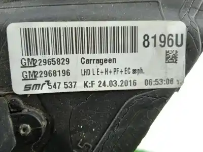 Second-hand car spare part left rearview mirror for opel insignia a (g09) 1.6 cdti (68) oem iam references 8196 - 22965829 - 22968196 - 547537  