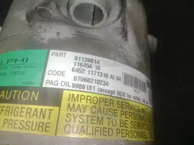 Second-hand car spare part air conditioning compressor for mini mini (r50, r53) one oem iam references 64521171310 - 01139014 - 11645610  