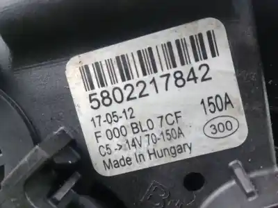 Автозапчастина б/у генератор для iveco daily vi furgón 33s12, 35s12, 35c12 посилання на oem iam 5802217842  150.ah - polea.embrague - 7.canales
