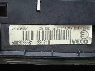 Second-hand car spare part dashboard for iveco daily vi furgón 33s12, 35s12, 35c12 oem iam references a2c10356800 - 5802036581  