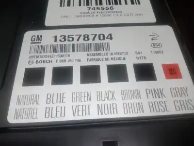 Автозапчасти б/у электронный модуль за opel insignia a (g09) 2.0 cdti (68) ссылки oem iam 13578704 - f00hj00746  