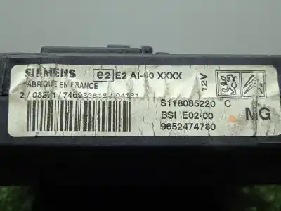 Pezzo di ricambio per auto di seconda mano scatola relè/fusibili per peugeot 206 fastback (2a/c) 1.4 hdi riferimenti oem iam 9652474780 - s118085220  bsie0200