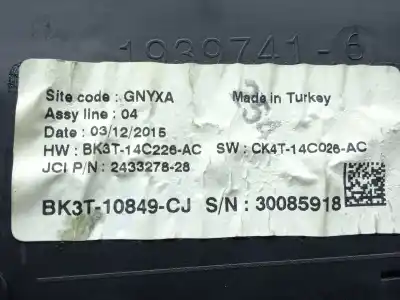 Second-hand car spare part dashboard for ford transit custom v362 autobús (f3) 2.2 tdci oem iam references bk3t10849cj  