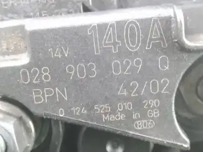 Second-hand car spare part alternator for audi a4 b6 (8e2) 1.9 tdi oem iam references 028903029q 140ah - polea.embrague - 5.canales 