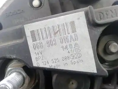 Peça sobressalente para automóvel em segunda mão alternador por audi a4 b7 (8ec) 2.0 referências oem iam 06b903016ab - 0124525088 6.canales - 140.ah 