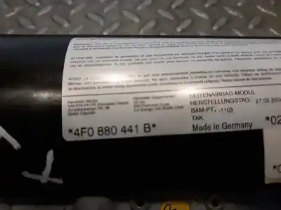 Автозапчастина б/у задня ліва бічна подушка безпеки для audi a6 berlina (4f2) 3.0 v6 24v tdi посилання на oem iam 4f0880441b  