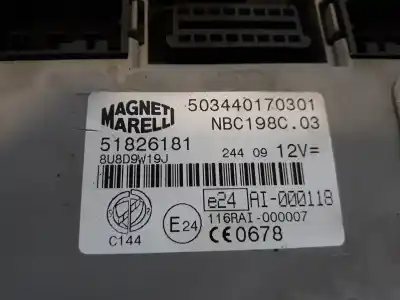 Piesă de schimb auto la mâna a doua unitate de control motor ecu pentru fiat bravo (198) 1.6 16v active multijet (77kw) referințe oem iam 51826181  503440170301