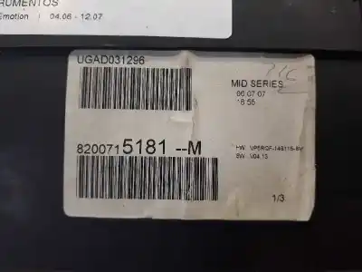 Second-hand car spare part dashboard for renault clio iii emotion oem iam references 8201059899  8200715181m