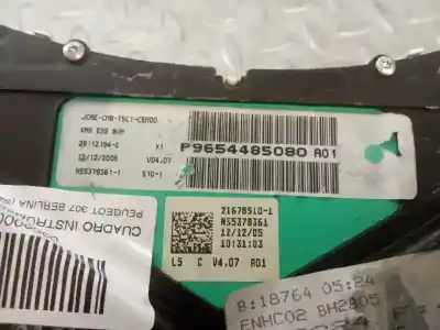 Second-hand car spare part dashboard for peugeot 307 break/sw (s2) sw pack oem iam references 9654485080  9654485080