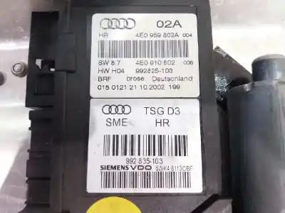 Автозапчасти б/у задний правый стеклорегулятор за audi a8 (4e2) 3.7 quattro ссылки oem iam 4e0839462c  4e0910802