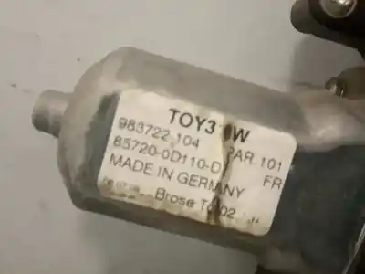 Автозапчасти б/у регулятор стекла переднего левого за toyota yaris (ksp9/scp9/nlp9) 1.4 turbodiesel cat ссылки oem iam 857020f010 av2621002730 983712100