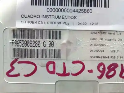 Peça sobressalente para automóvel em segunda mão quadrante por citroen c3 1.4 hdi exclusive referências oem iam 6105ev  