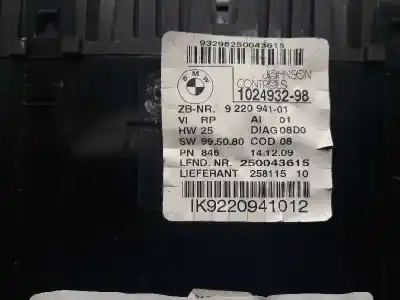Second-hand car spare part dashboard for bmw serie 1 berlina (e81/e87) 116i oem iam references 922094101 ik9220941012 93298250043615