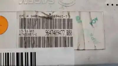 Second-hand car spare part multifunction display for citroen c3 1.4 hdi exclusive oem iam references 9647409477b00  