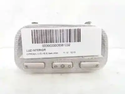 Second-hand car spare part interior light for citroen c-elysée seduction oem iam references 6362q0