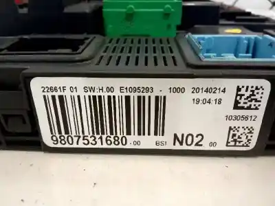 Second-hand car spare part fuse box unit for citroen c-elysée seduction oem iam references 98707531680 e1095293 98707531680