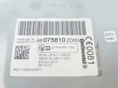 Second-hand car spare part audio system / radio cd for citroen c-elysée seduction oem iam references 1615650380 63291a 98075810zd00
