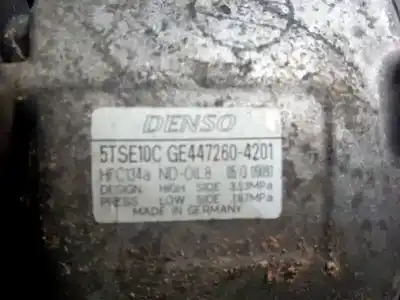 Автозапчасти б/у компрессор кондиционера воздуха за toyota yaris (ksp9/scp9/nlp9) 1.4 turbodiesel cat ссылки oem iam 5tse10c 805q09091 ge4472604201